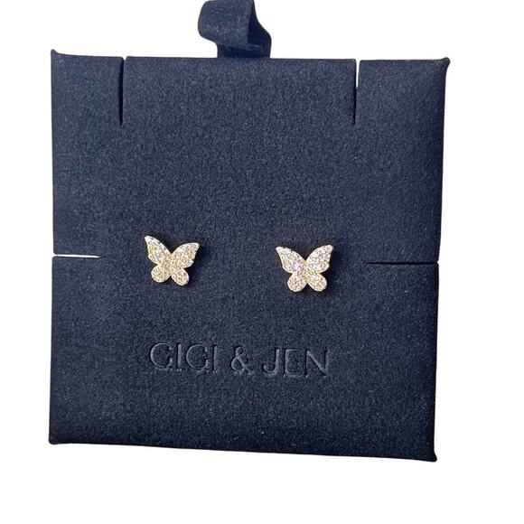 Butterfly Stud Earrings Dainty Jewelry for Women - Picture 1 of 4